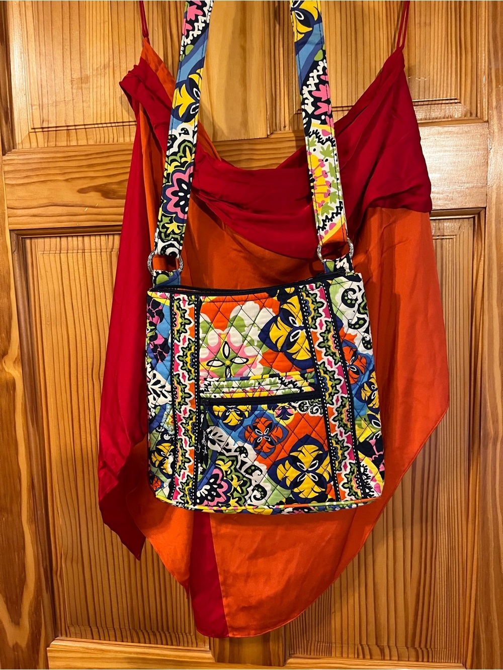Vera Bradley Quilted Multicolor Crossbody Bag - Vibrant Floral Patchwork